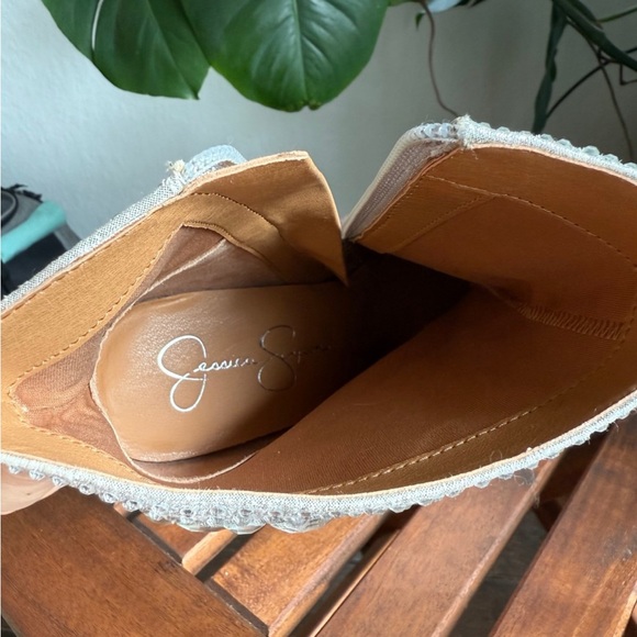 Jessica Simpson Silver Embellished Heeled Boots - Picture 7 of 8